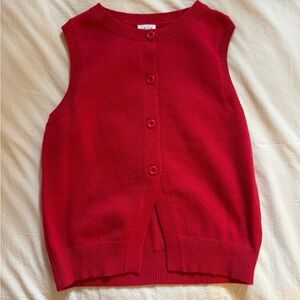 Soft Red Sweater Vest